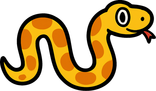 cartoonish snake body to connect with snake head on the right side, no end on the right.
In-Game asset.  2d.  High contrast.  No shadows