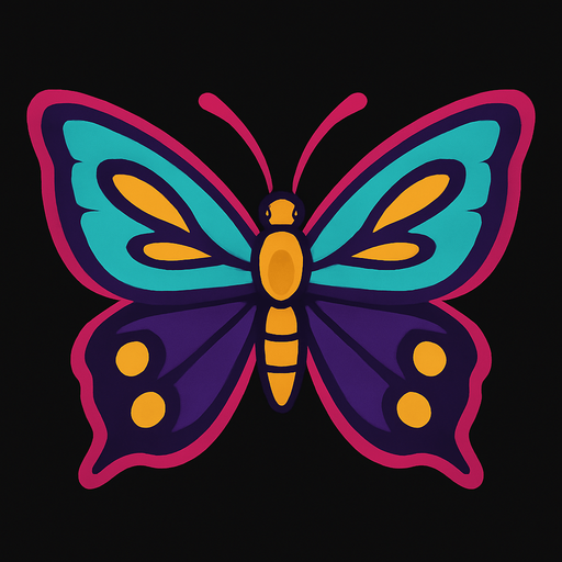 make a butterfly (horizontal).
In-Game asset.  2d.  High contrast.  No shadows