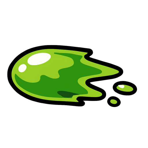 slime bullet different.
In-Game asset.  2d.  High contrast.  No shadows