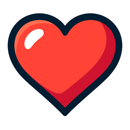 heart.
In-Game asset.  2d.  High contrast.  No shadows