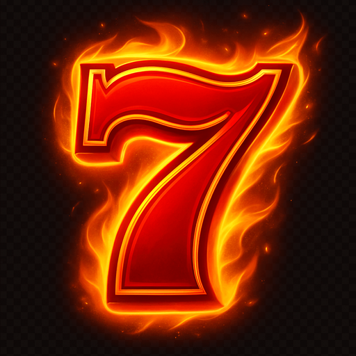 Crea un asset para el símbolo 'C' de Megaways: el Número 7 de la Suerte.
El dígito '7' estilizado, en color dorado o rojo vibrante, con un aura brillante o un ligero efecto de fuego/energía. Tipografía audaz y elegante. Debe transmitir suerte y la promesa de un gran premio (30x). Estilo de casino festivo. Fondo transparente.
In-Game asset.  2d.  High contrast.  No shadows