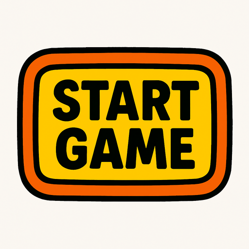 start game button.
In-Game asset.  2d.  High contrast.  No shadows