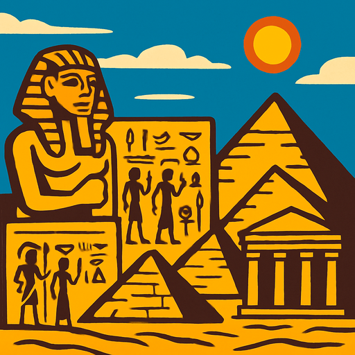 ancient egypt for background.
In-Game asset.  2d.  High contrast.  No shadows