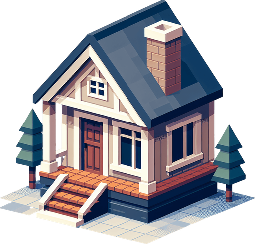 house，low geometry style.
Single Game Texture. In-Game asset. 2d. Blank background. High contrast. No shadows.