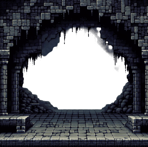 Dark and moody dungeon background. Infinite repeatable texture. 8 bit pixel art..
Single Game Texture.  In-Game asset.  2d.  Blank background.  High contrast.  No shadows