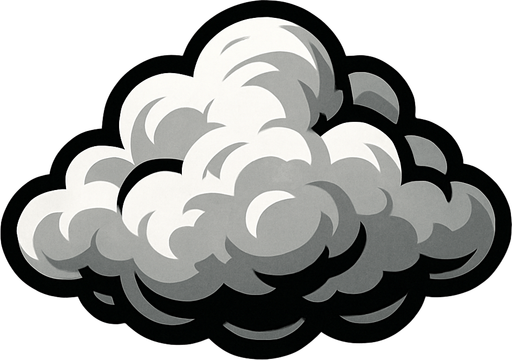 cloudy.
In-Game asset.  2d.  High contrast.  No shadows