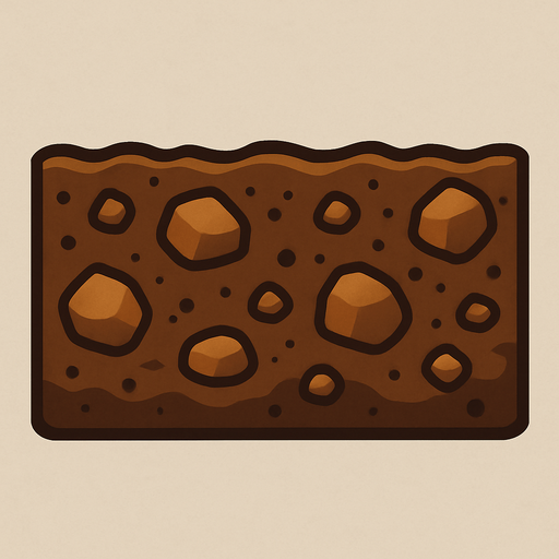 brown soil 2d.
In-Game asset.  2d.  High contrast.  No shadows