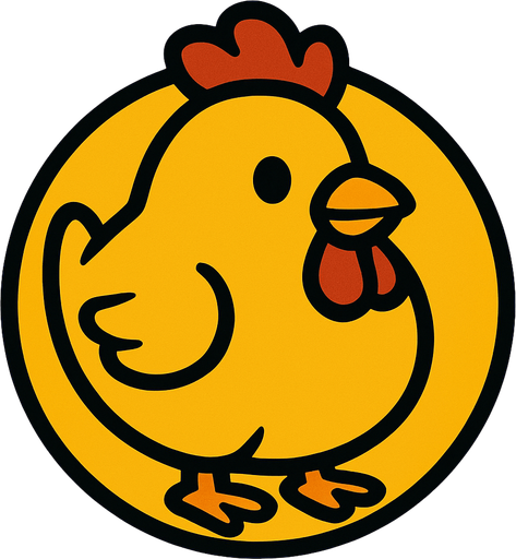 ball chicken and yellow.
In-Game asset.  2d.  High contrast.  No shadows