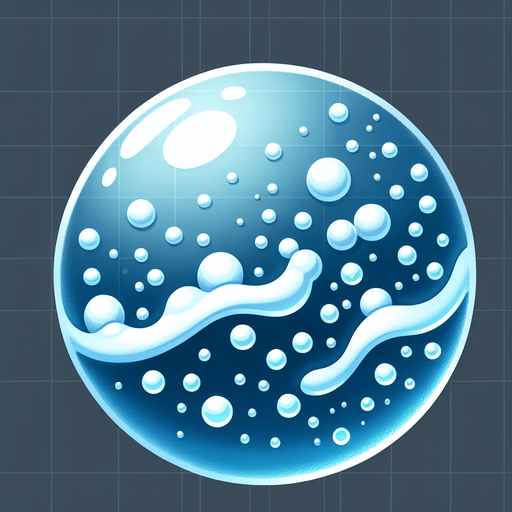 white water bubble.
Single Game Texture.  In-Game asset.  2d.  Blank background.  High contrast.  No shadows