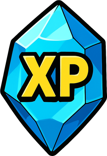 bana bir xp kristali çiz.
In-Game asset.  2d.  High contrast.  No shadows