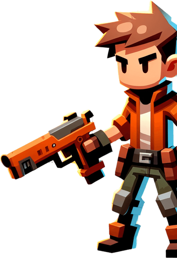 player.
Single Game Texture.  In-Game asset.  2d.  Blank background.  High contrast.  No shadows