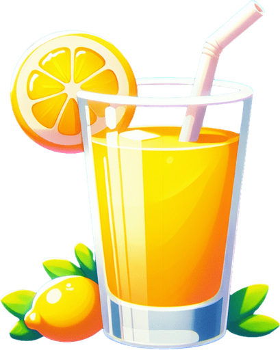 A nice glass of freshly made lemonade..
Single Game Texture. In-Game asset. 2d. Blank background. High contrast. No shadows.