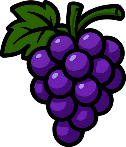 Grapes.
In-Game asset.  2d.  High contrast.  No shadows