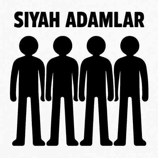 siyah adamlar.
In-Game asset.  2d.  High contrast.  No shadows