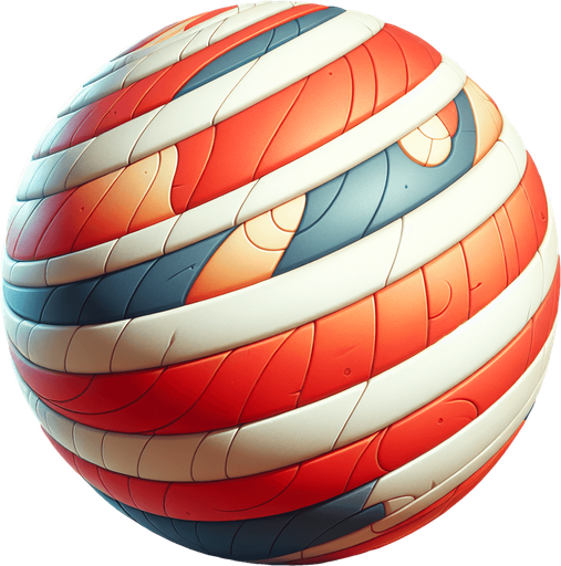 Ball.
Single Game Texture.  In-Game asset.  2d.  Blank background.  High contrast.  No shadows