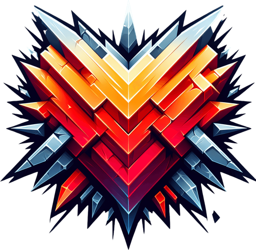 Heart.
Single Game Texture.  In-Game asset.  2d.  High contrast.  No shadows