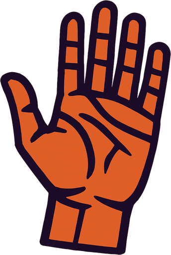 A hand.
In-Game asset.  High contrast.  No shadows. 2 d