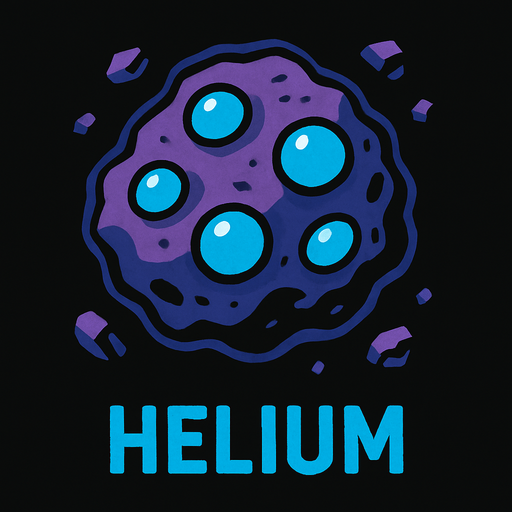 asteroid helium.
In-Game asset.  2d.  High contrast.  No shadows