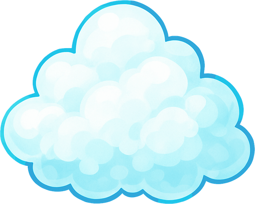 fluffy transparent cloud.
In-Game asset.  2d.  High contrast.  No shadows