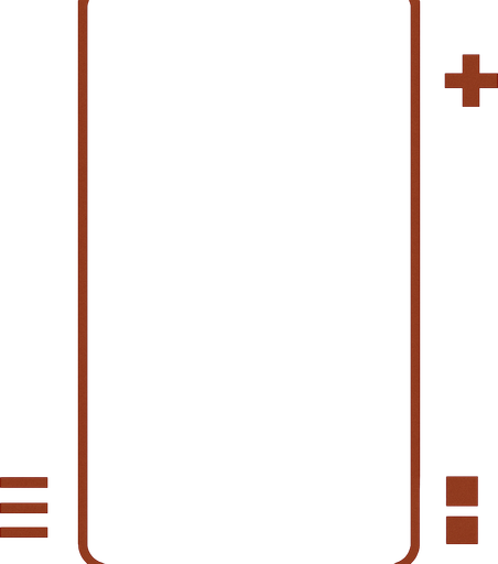 A vertical 9:16 canvas with a tall, centered rectangular frame that spans nearly the full height of the image. The rectangle should be slightly inset from the left and right edges, leaving narrow margins on both sides for potential decoration or UI elements. Add some of those decorations, but should be minimalistic an retro. No top or bottom space around the rectangle. The inner area of the rectangle represents the Tetris playfield and should be completely empty. No pieces, no textures—just a plain, well-defined rectangular play area with thin, unobtrusive borders..