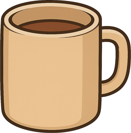 a cup. No background. Transparent background. Blank background. No shadows. 2d. In-Game asset. flat