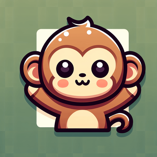 A cute monkey with arms up
Single Game Texture. In-Game asset. 2d. Blank background. High contrast. No shadows.