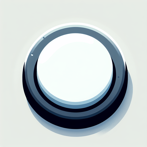 A round white button for an interface element..
Single Game Texture. In-Game asset. 2d. Blank background. High contrast. No shadows.