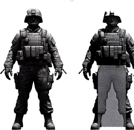 Hazme un soldado de visto desde arriba.
Single Game Texture.  In-Game asset.  2d.  Blank background.  High contrast.  No shadows