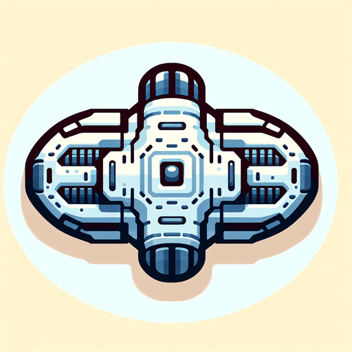 nave extraterestre, vista superior, estilo simple.
Single Game Texture.  In-Game asset.  2d.  Blank background.  High contrast.  No shadows