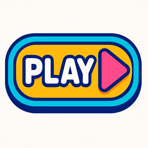 a fun play button that says play on it super modern and kid friendly.
In-Game asset.  2d.  High contrast.  No shadows