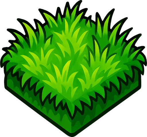 grass square.
In-Game asset.  2d.  High contrast.  No shadows