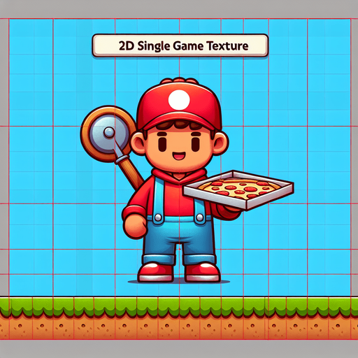 Pizza boy
Single Game Texture. In-Game asset. 2d. Blank background. High contrast. No shadows.