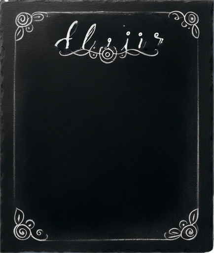 "ELIXIR" written in chalk