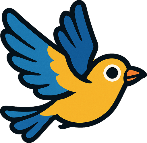 uçan kuş.
In-Game asset.  2d.  High contrast.  No shadows