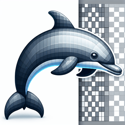 dolphin.
Single Game Texture.  In-Game asset.  2d.  Blank background.  High contrast.  No shadows