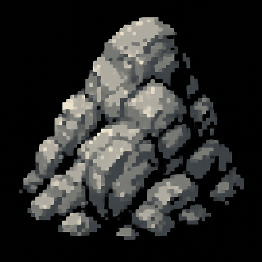 roca madre.
In-Game asset.  2d.  High contrast.  No shadows. pixelart