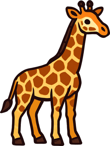 make a giraffe.
In-Game asset.  High contrast.  No shadows