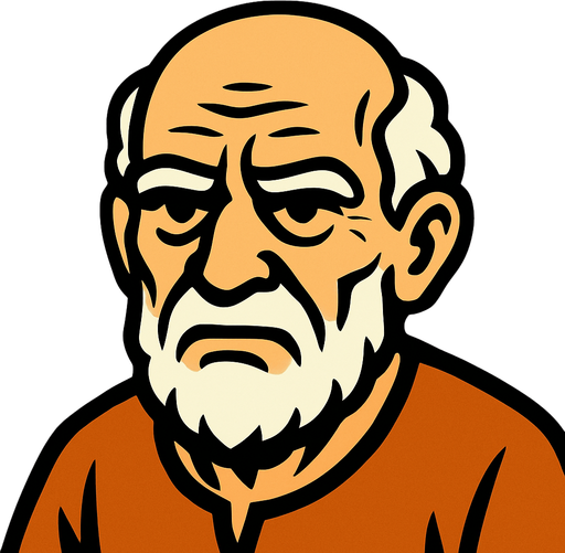 old person.
In-Game asset.  2d.  High contrast.  No shadows