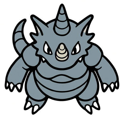 Rhydon, visto desde arriba.
In-Game asset.  2d.  High contrast.  No shadows