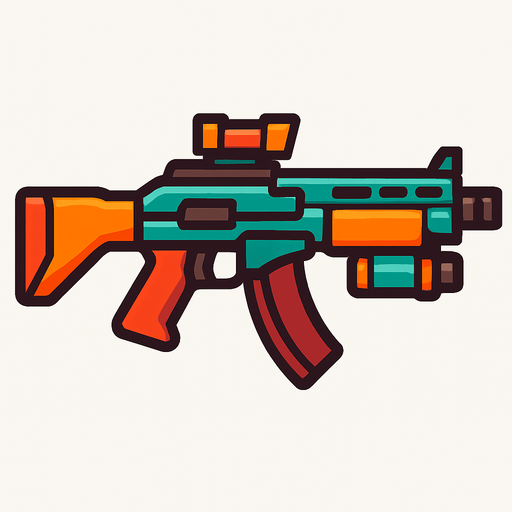weapon.
In-Game asset.  2d.  High contrast.  No shadows