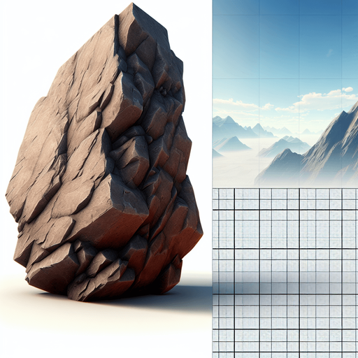 rock.
Single Game Texture. In-Game asset. 2d. Blank background. High contrast. No shadows.