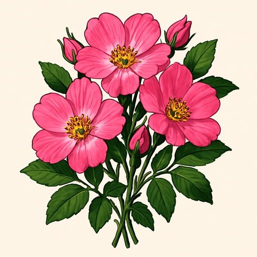 pink flower bouquet realistic.
In-Game asset.  2d.  High contrast.  No shadows