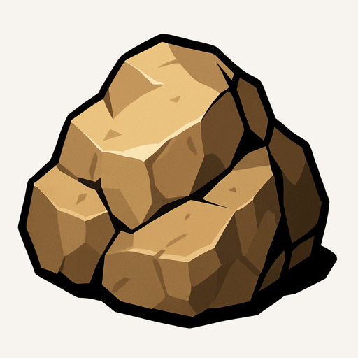 rock.
In-Game asset.  2d.  High contrast.  No shadows