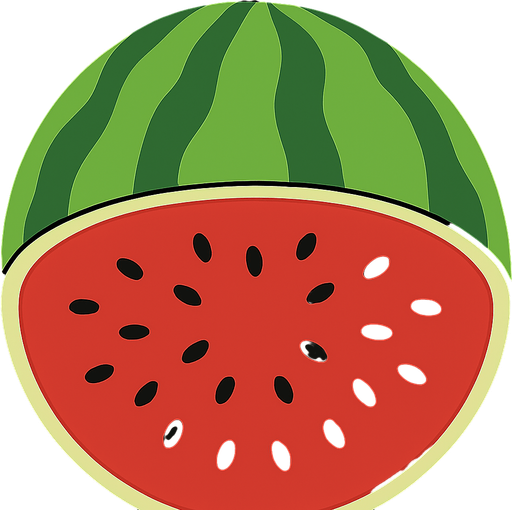 ortadan ikiye böl karpuzın içindeki kırmızı alan gözüksün