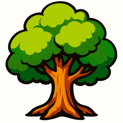 Tree.
In-Game asset.  2d.  High contrast.  No shadows