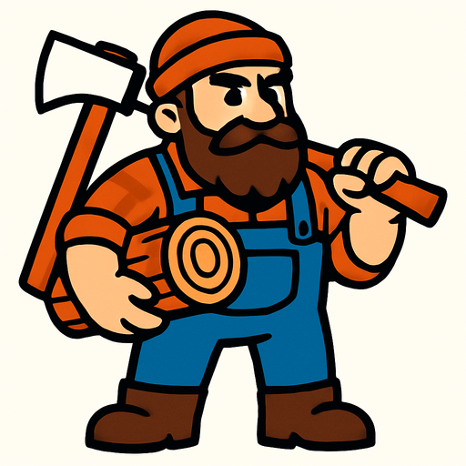 Oduncu.
In-Game asset.  2d.  High contrast.  No shadows