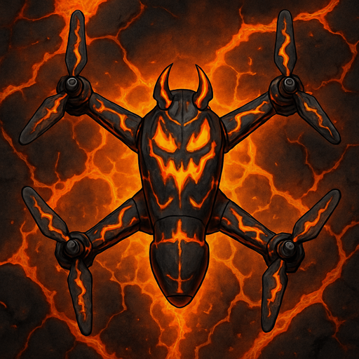 toxic lava bomber drone top view