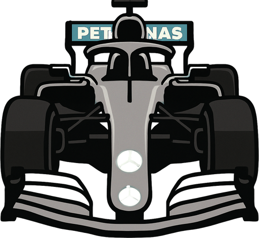 f1 mercedes car 2d vertical.
In-Game asset.  2d.  High contrast.  No shadows