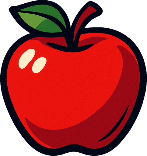apple.
In-Game asset.  2d.  High contrast.  No shadows