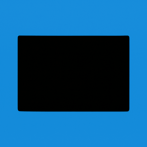 black rectangle.
In-Game asset.  2d.  High contrast.  No shadows